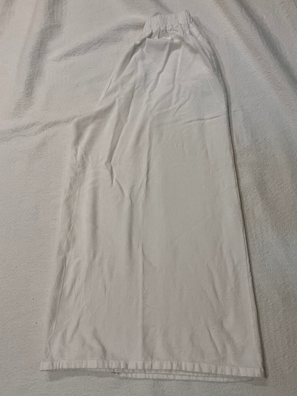 Wide Leg, Cropped, Elastic Waist, M, Pockets